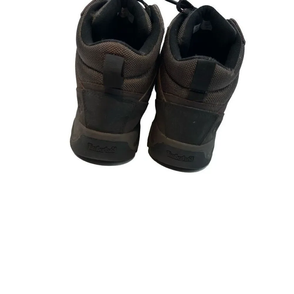 Timberlands high top brown boots boys 6 or woman’s 8